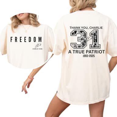 Charlie Kirk Shirt, Political Support T-Shirt & Sweatshirt – Justice for Charlie Kirk Graphic Tee, Patriotic Republican American Top, True Patriot Outfit Freedom shirt - Image 3