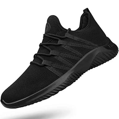 Feethit Mens Slip On Running Shoes Breathable Lightweight Comfortable Fashion Non Slip Sneakers for Men New Black05 Size 10 - Image 1