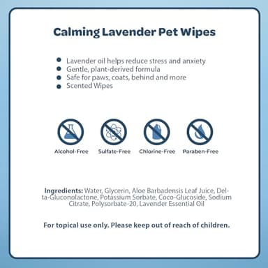 Best Pet Supplies Pet Wipes for Dogs - Dog Wipes Cleaning Deodorizing, for Coats, Ears, Paws - Calming Lavender, Aloe Vera, 100 Count - Image 6