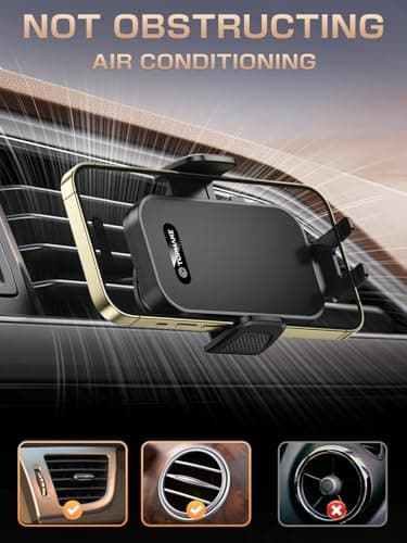 Topmake Car Phone Holder Mount,【2025 Upgrade】 3-in-1 Cell Phone Holder for Car, Dashboard Windshield, Suction Cup Hands-Free Car Phone Stand, Automobile Cradles Universal,Black - Image 7