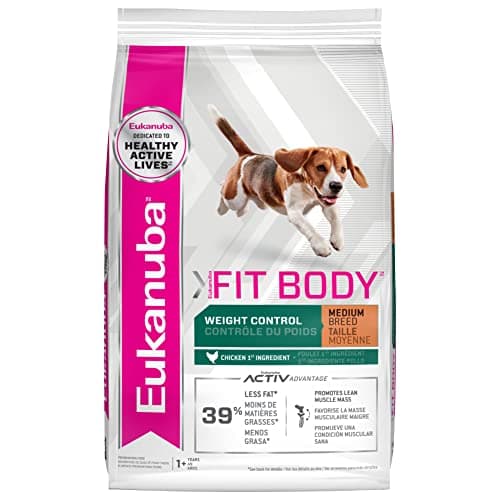 Eukanuba Fit Body Weight Control Medium Breed Dry Dog Food, 28 lb - Image 1