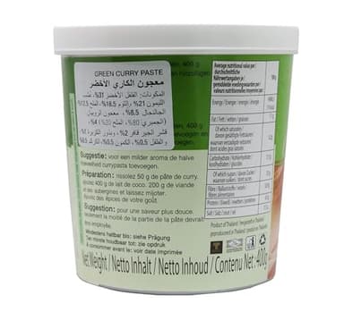 Mae Ploy Green Curry Paste, Authentic Thai Green Curry Paste for Thai Curries & Other Dishes 14oz/400g - Image 2