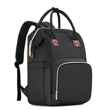 Femuar Diaper Bag Backpack Multifunction Maternity Nappy Baby Bag for Girls & Boys Large Capacity Travel Diaper Bags Dark Black - Image 1