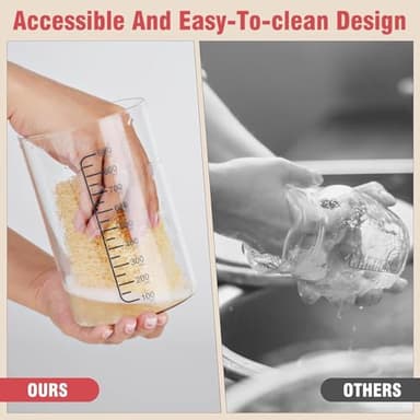 BRIRILINE Pro Sourdough Bread Starter Kit - 34 oz sourdough jar with 5 unique features for the perfect sour dough bread & sourdough starter kit - baking supplies (34oz-4pack) - Image 7