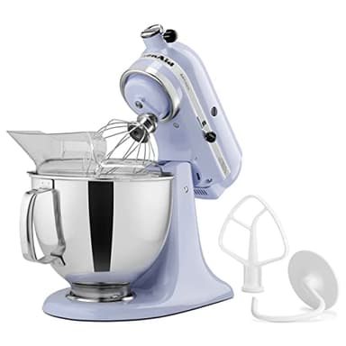 KitchenAid Artisan Series 5 Quart Tilt Head Stand Mixer with Pouring Shield KSM150PS, Lavender Cream - Image 3