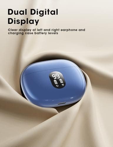 ZZU Wireless Earbuds, 2025 Ear Buds with Big Bass Stereo Sound, Lightweight Bluetooth Earbuds with 48 Hours Playtime, in-Ear Fit Earphones, IPX7, Hands-Free Calls with AI for iPhone, Android, Pad - Image 6