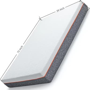 Marsail 6 Inch Twin Size Mattress, Cooling Gel Memory Foam, Fiberglass Free Breathable Cooling Bed Twin Mattress, Medium-Firm in A Box - Image 2