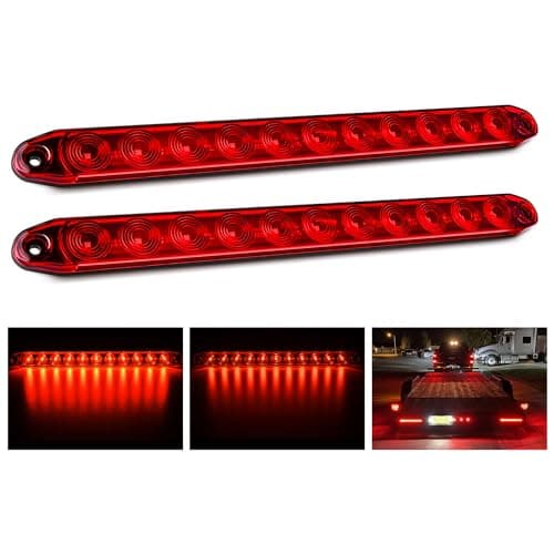 Nilight 2PCS 16Inch 11 LED Red Trailer Light Bar for Parking Stop Turn Signals Tail Brake DOT Compliant IP65 Waterproof Truck ID Marker - Image 1