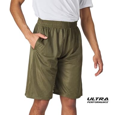 Ultra Performance Men's Athletic Mesh Short's 3 Pack Mens Basketball Shorts Gym Workout & Sport Short with Pockets for Men - Image 3