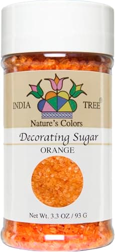 Nature's Colors, Orange Sugar Pure Sugar Sprinkles for Baking and Decorating, Small 3.3 Oz Jar (Pack of 1) - Image 1