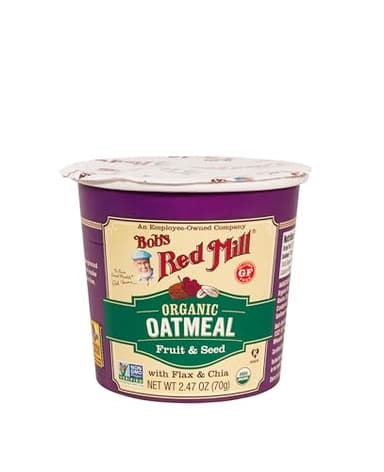 Bob's Red Mill Organic Oat Cup, Fruit & Seed, 1 cup (Pack of 12)- Non GMO, Whole Grain, Kosher - Image 3