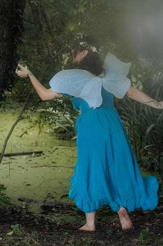 Scarlet Darkness Renaissance Dress Women Cottagecore Corset Dress Ruffle Maxi Dress with Pockets - Image 6