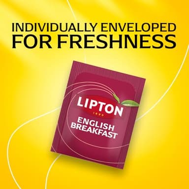 Lipton English Breakfast Tea Bags, Flavored Teabags, 120 Total Bags (20ct - Pack of 6) - Image 5