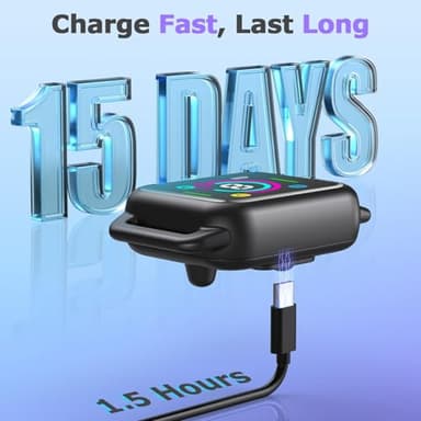 SLAYKAM Bark Collar for Small Medium Dogs, Humane No Shock Dog Bark Collar with 2 Vibrations Beep, Rechargeable Anti Barking Collar with 8 Adjustable Sensitivity, Smart Bark Collars for Dogs (Black) - Image 7