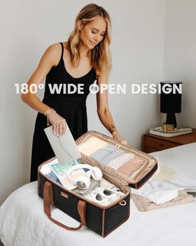 LOVEVOOK Extra Large Travel Duffle Bag, Weekender Bags For Women, Carry On Personal Item Travel Bag For Airplanes, Overnight Bag Hospital Bag for Labor and Delivery, Gym Duffel Bag, 3Pcs - Image 3