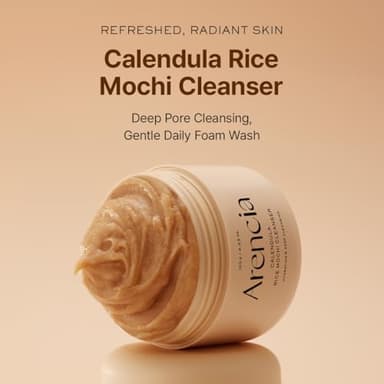 ARENCIA Calendula Rice Mochi Fresh Cleanser - Moisturizing, Brightening & Deep-Cleansing (4.23oz) - Image 2