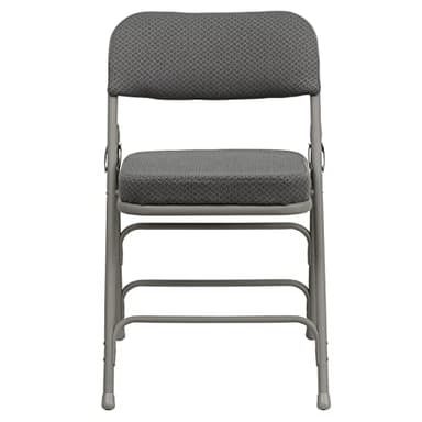 Flash Furniture Hercules Series Metal Folding Chairs with Cushioned Seats, Fabric Upholstered Event Chairs, Set of 2, Gray - Image 12