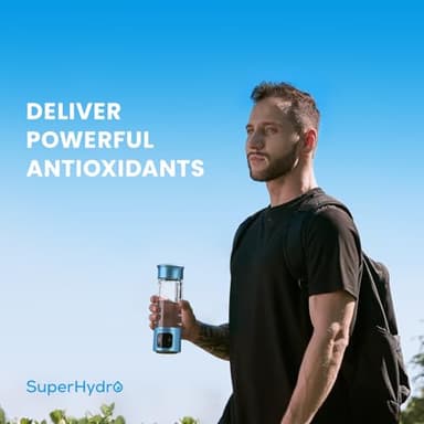 Hydrogen Water Bottle Generator - Up to 6000+ PPB Concentration - SPE/PEM Technology - Drink Water Voice Reminder - Water Ionizer Machine Suitable for Office,Travel and Daily Drinking（Blue） - Image 8