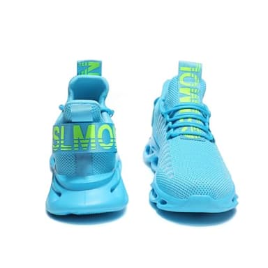 GSLMOLN Outdoor Breathable Mesh Knited Jogging Athletic Running Shoes Sky Blue Size 8.5-9 - Image 7