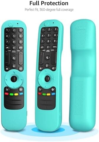Glow-Blue) Shockproof Case for LG AN-MR21GA / AN-MR21GC 2021 Remote Control, Anti-Slip Protective Cover for LG MR22GA MR22GN Magic Remote 2022 Case Sleeve Holder Protector Skin - Image 3
