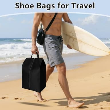 Shoe Bags for Travel, 4 Pack Large Oxford Fabric Portable Travel Shoe Bag with Zip for Storage and Packing Vacation Essentials - Image 6