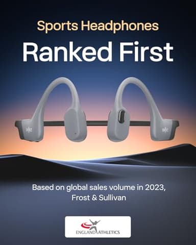 SHOKZ OpenSwim Pro - Open-Ear Bluetooth & MP3 Bone Conduction Sport Headphones, Swimming Headphones, IP68 Waterproof, Grey - Image 2