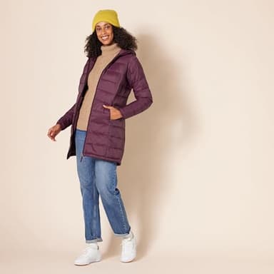 Amazon Essentials Women's Lightweight Water-Resistant Packable Hooded Puffer Coat (Available in Plus Size), Burgundy, XX-Large - Image 5