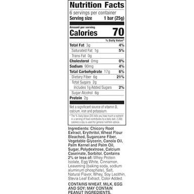 Fiber One 70 Calorie Soft-Baked Bars, Cinnamon Coffee Cake, 6 Bars, 5.34 oz (Pack of 8) - Image 2