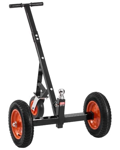 VEVOR Trailer Dolly, 1000lbs Tongue Weight Capacity, Carbon Steel Trailer Mover with 16.7 inch and 22 inch Height Adjustable Trailer Dolly, 2 inch Ball, 14 inch Pneumatic Tires, for Moving RV Trailer - Image 1