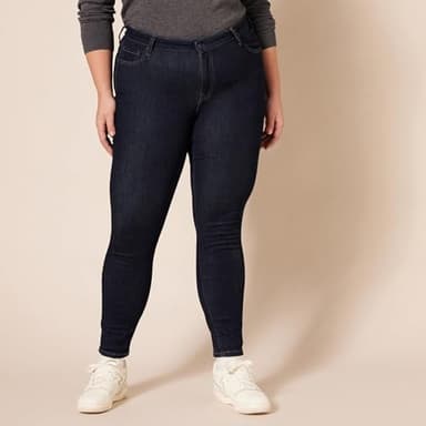 Amazon Essentials Women's Mid-Rise Stretchy Skinny Jeans - Discontinued Colors, Black Rinse, 2 - Image 6