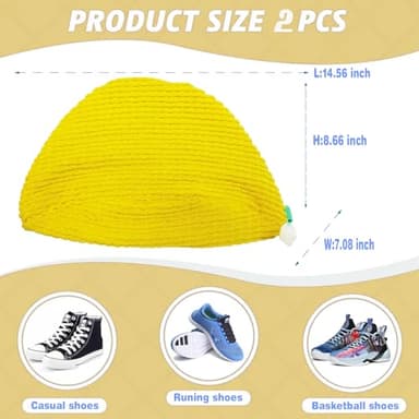 Shoes Washing Bag for Washing Machine, Reusable Laundry Shoe Bag For Washer And Dryer, Shoe Cleaning Washing Bag for All Shoe Types And Sizes (4 PCS - Yellow) - Image 6