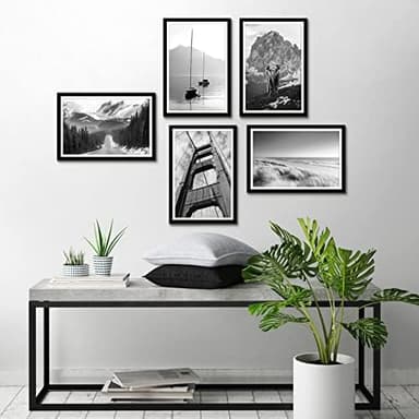 Americanflat 12x18 Poster Frame with Polished Plexiglass - Set of 5 - Use as 11x17 Frame with Mat or Display 12x18 Photo Without Mat - Galleria Collection - Picture Frames for Wall Display - Black - Image 5