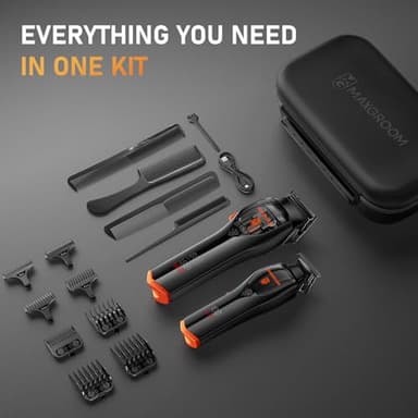Professional Hair Clippers for Men, Premium Home Haircut Kit Cordless Hair Cutting Clippers and Trimmers Set, 9000RPM Magnetic Motor, DLC Blades, Perfect for Barber Fades & Family Use - Image 4