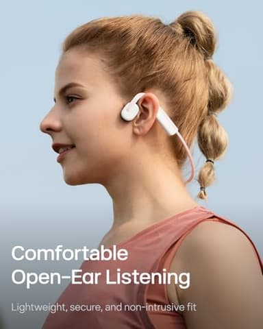 SHOKZ OpenMove - Open-Ear Bluetooth Sport Headphones, Bone Conduction Wireless Earphones, Sweatproof for Running and Workouts, with Sticker Pack (Pink) - Image 3