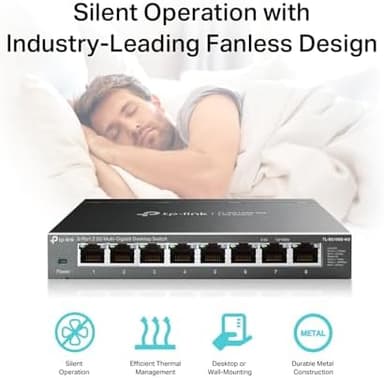TP-Link TL-SG108S-M2 | 8-Port Multi-Gigabit 2.5G Ethernet Switch | Unmanaged Network Switch | Ethernet Splitter | Plug & Play | Desktop/Wall Mount | Silent Operation - Image 5