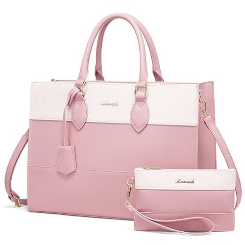 LOVEVOOK Laptop Tote Bag for Women, Work Totes Business Office Computer Briefcase with Clutch Purse - Image 1
