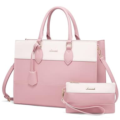 LOVEVOOK Laptop Tote Bag for Women, Work Totes Business Office Computer Briefcase with Clutch Purse - Image 1