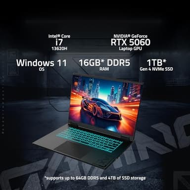 GIGABYTE - Gaming A16 Gaming Laptop - 165Hz 1920x1200 WUXGA - NVIDIA GeForce RTX 5070 - Intel i7-13620H - 1TB SSD with 32GB DDR5 RAM - Windows 11 Home AD Gaming A16 CWHI3US864SH - Image 2