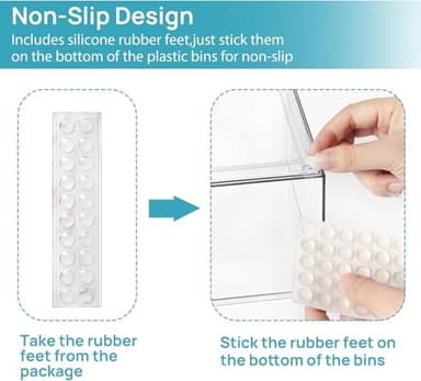 Vtopmart Stackable Storage Drawers Set of 5, Clear Plastic Organizer Bins for Beauty Supplies,Ideal for Vanity, Bathroom,Cabinet,Pantry Organization - Image 5