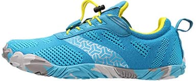 WHITIN Men's Trail Running Shoes Minimalist Barefoot Five Fingers Wide Toe Box Size 10 Gym Workout Fitness Zero Drop Minimus FiveFingers Light Blue 43 - Image 3