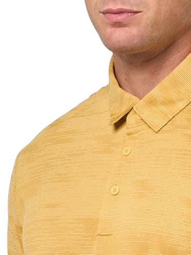 adidas Men's Ultimate365 Textured Stripe Polo Shirt, Oat/Golden Beige - Image 3