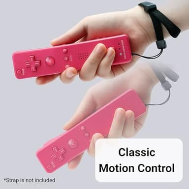 Wii Classic Remote - Wireless Bluetooth Game Controller - Official Wii and Wii U Compatible - 2 Pack (Renewed) (Pink - Image 4
