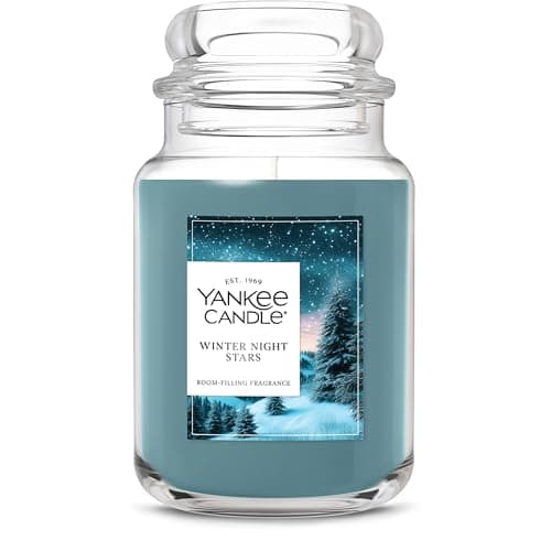 Yankee Candle Winter Night Stars Scented Candle, 22oz Large Jar with up to 150 Hour Burn Time, Giftable, Holidays - Image 1