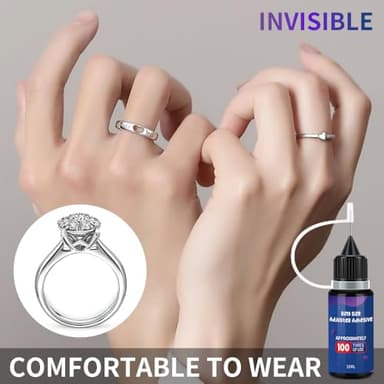 Ring Sizers for Loose Rings - 10ml Invisible Guards Adjuster for Men and Women, Spacers & Tighteners, with UV LED Lamp, Fit Any Rings Resizer, Reduces by 0.5-1.5mm - Image 2