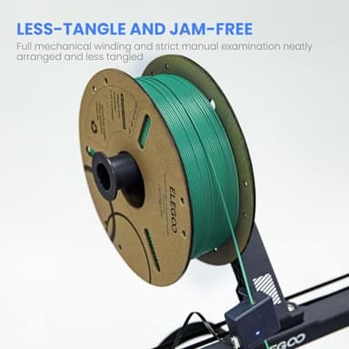 ELEGOO PLA Filament 1.75mm Black 4KG, 3D Printer Filament Bulk Dimensional Accuracy +/- 0.02mm, 4 Pack 1kg Cardboard Spool(2.2lbs) 3D Printing Filament Fits for Most FDM 3D Printers - Image 4