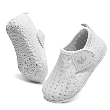 FEETCITY Water Shoes Quick Dry Barefoot Aqua Socks Swim Surf Pool Beach Yoga Shoe for Baby Boys and Girls White 12-18 Months Infant - Image 2