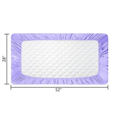 GUNTAIL 2 Pack Satin Soft Crib Sheet for Baby with Sensitive Hair Silky Baby Mattress Sheet Pink and Violet Unisex 52’’x28’’x8’’ Fitted Sheets - Image 6