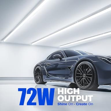 Barrina 8FT LED Shop Lights, 72W 10000LM 6500K, Clear Cover Linkable Tube Light, T8 V Shape Ceiling Lights for Garage, Warehouse, Workshop, 10 Pack - Image 2