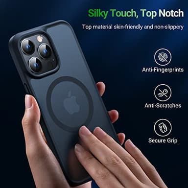 TORRAS for iPhone 13 Pro Max Case [Fit for MagSafe][12FT Military Grade Drop Tested] Magnetic Translucent Shockproof Slim Tough Anti-Fingerprint Case for iPhone 13 Pro Max, Black - Image 6
