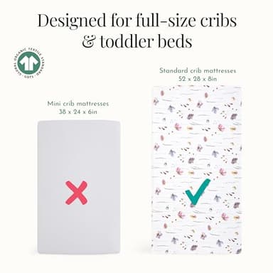 Evolur Be Wild 3 Piece Crib Bedding Set, Machine Washable, Soft and Breathable Toddler Bedding Set, Includes Fitted Sheet, Wearable Blanket and Crib Skirt - Image 3